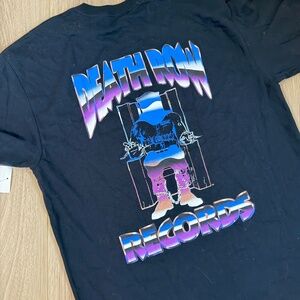 Death Row Records Graphic T-Shirt Black Purple Logo Hip Hop Tee
